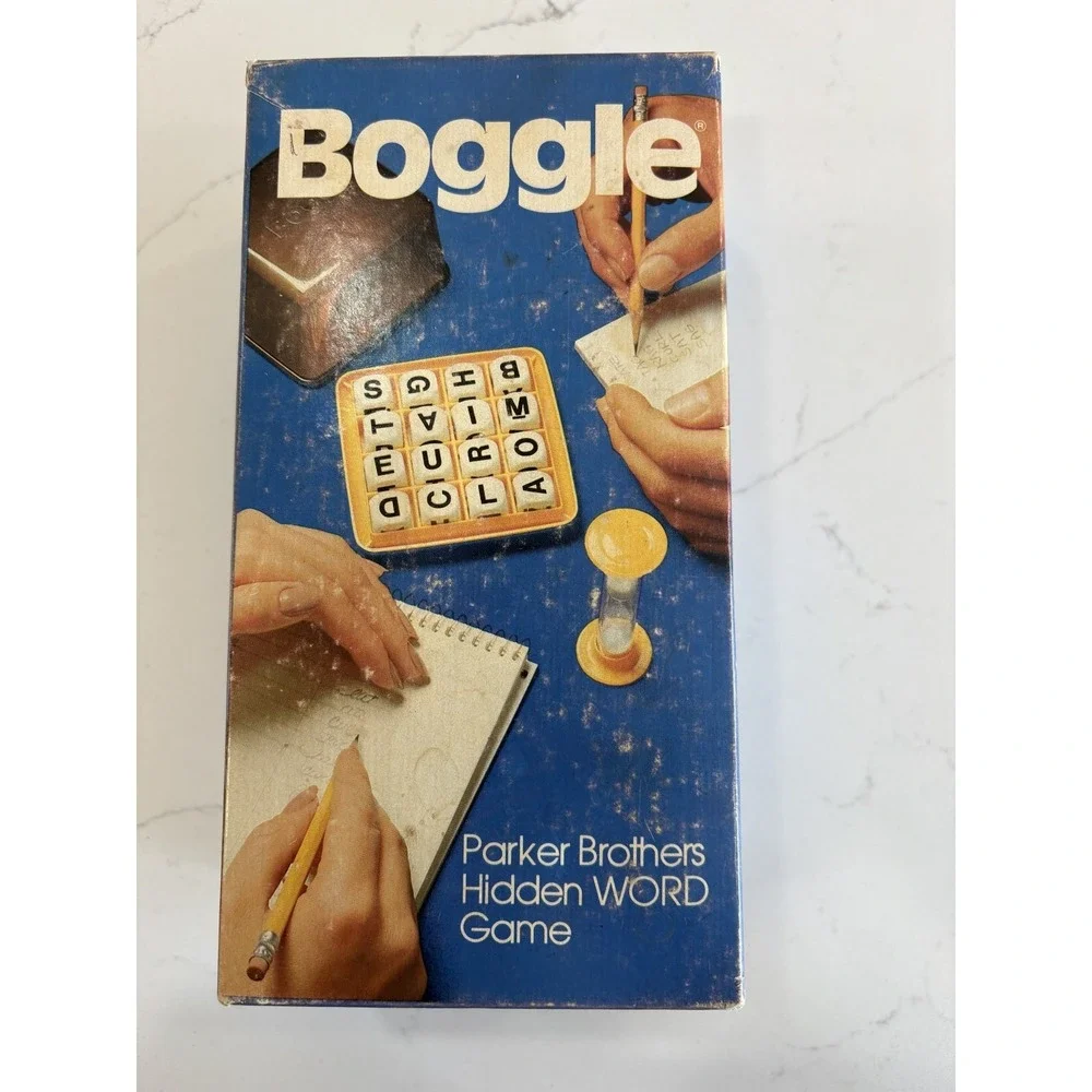 Boggle Word Game‎ - Parker Brothers Letters Cubes Timer - Vintage Retro 1980